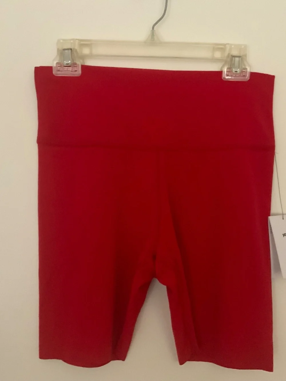 Nike Yoga Luxe High Waisted 7” Shorts in bright red - Size Large